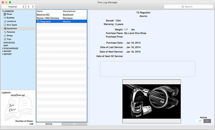 Add more information to describe your dive - add tags, give the list of equipment used, write lot’s of notes, and have your Buddy sign your logbook!